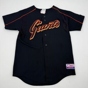 Majestic San Francisco Giants MLB Jersey Kids Youth Large Baseball‎ Black